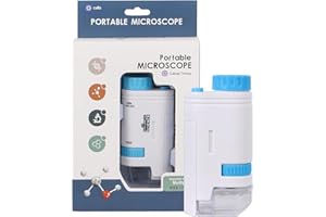 TOSAMZOO 200x Zoom Portable Microscope Pocket Handheld Mini Microscope with LED Light High Definition for Microbiological Obs