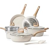 CAROTE Nonstick Pots and Pans Set, Cookware Sets, 10pcs | Induction Kitchen Set, Durable Coating, Easy Clean, Fit All Stovetops, Even Heating, Stay Cool Handle, with Steamer
