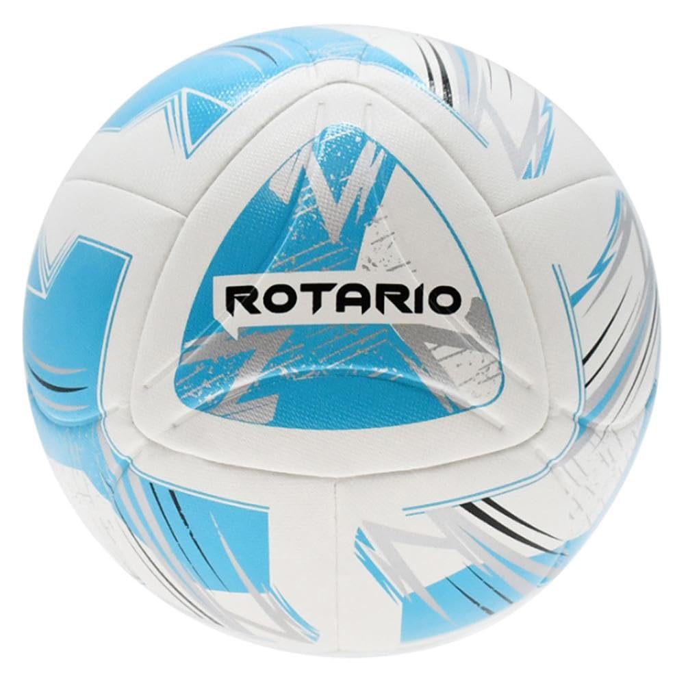 Precision Rotario FIFA Quality Match Football, 8 Panel Hybrid with Anli Campus Vimini 1.00mm textured PU, High Rebound Professional Ball, White Blue, Size 4