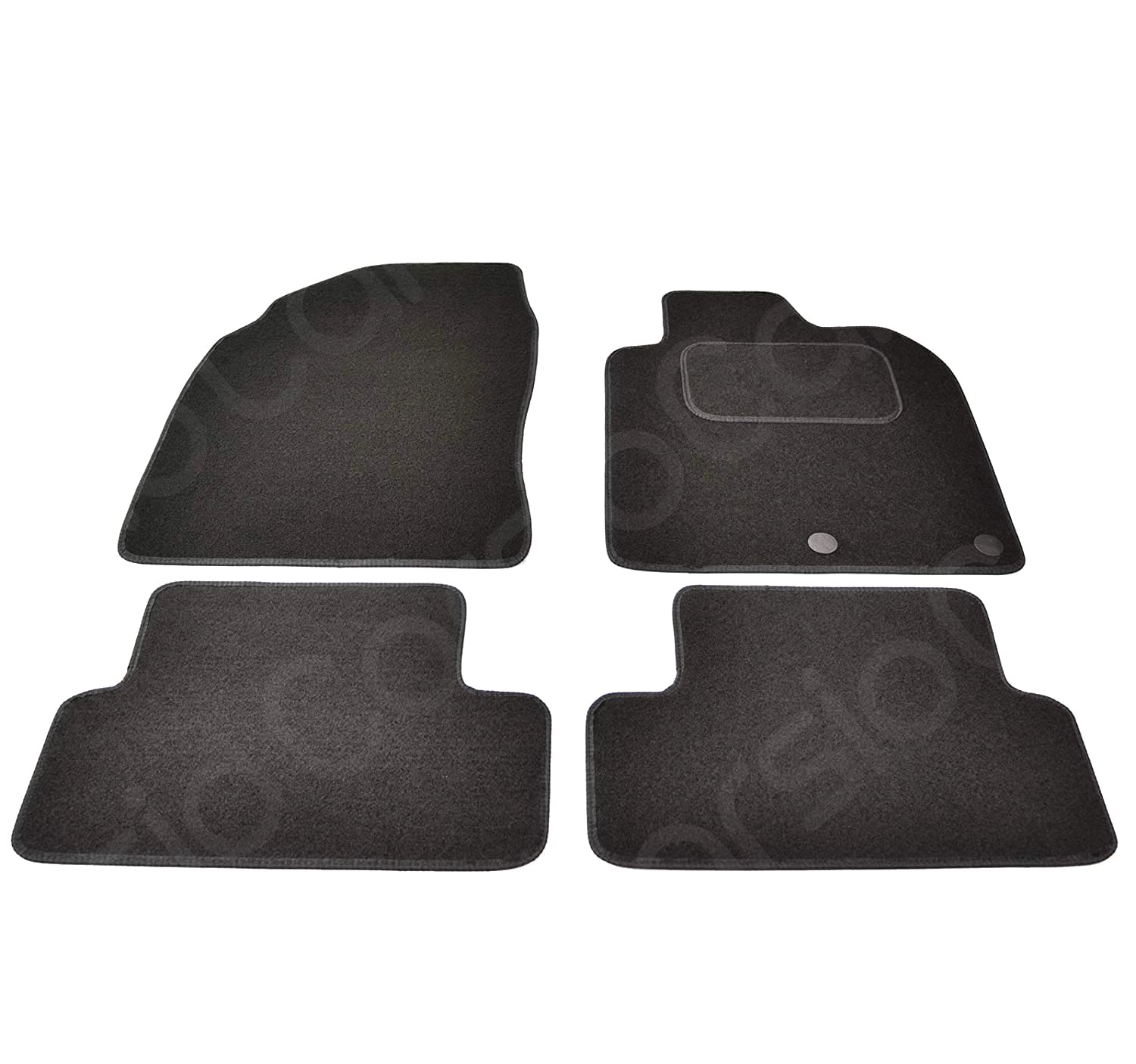 Carsio Carpet Car Mats For Nissan Qashqai 2007 to 2014 4 Piece Set Tailored Fit Floor Mat Complete Accessory Black Custom Fitted - All Weather, Anti-Slip Backing & Black Trim