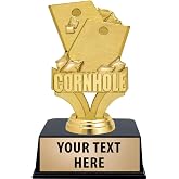Crown Awards Cornhole Trophies, 6" Cornhole Tournament Trophy with Custom Engraving Prime