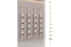 Narrow Hanging Shoe Organizer Post with Adjustable Trays, Commercial Vertical Shoes Boots Storage Rack Shelf for Hallway Stor
