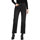 GRAPENT Straight Leg Jeans for Women High Waisted Trendy Ankle Length Forward Seams Stretchy Denim Pants Baggy Jeans