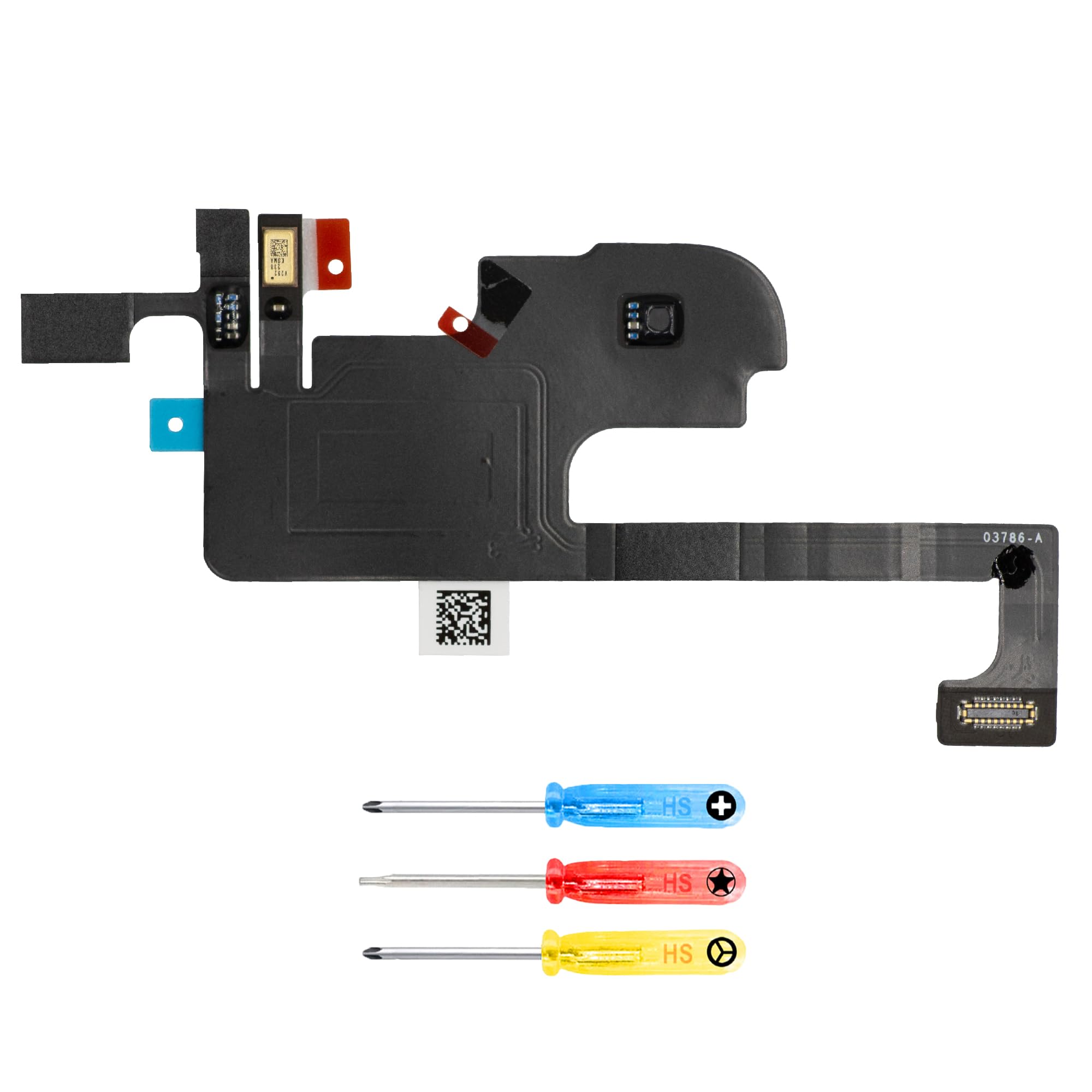 MMOBIEL Earpiece Speaker Flex Cable Compatible with iPhone 14 – Ear Speaker Flex Replacement – Top Ear Piece Repair – Incl. Screwdrivers