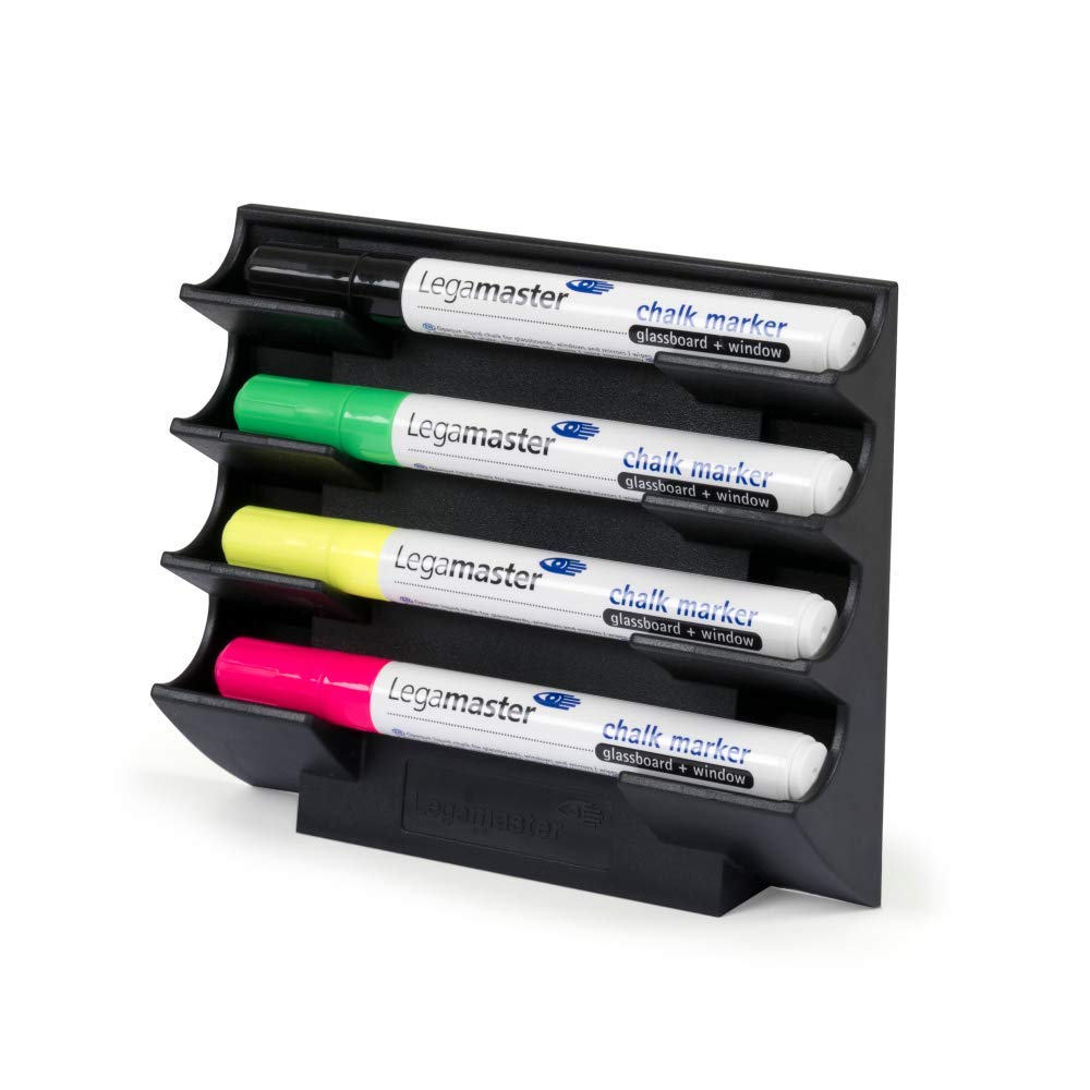 Legamaster 7-122600, Magnetic Accessory Holder for Glass Boards. Markerhalterung Glasboard (Schwarz)