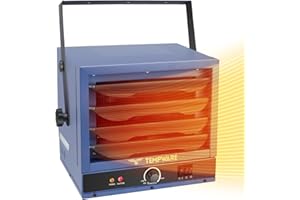 TEMPWARE Electric Garage Heater, 5000-Watt Ceiling Mount Shop Heater with 3 Heat Levels, 240-Volt Hardwired Fan-Forced, Ideal for Workshop