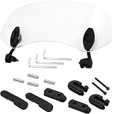 Aynaxcol 28.5cm Motorcycle Windshield Extension Motorcycle Adjustable Clip Windshield Extension Spoiler Deflector Windscreen Replacement for BMW Yamaha Universial for Most Motorcycles