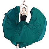 ORIDOOR 720 35" Long Women's Fairy Lyrical Dance Skirt Gradient Color Swing Skirt Ballet Modren Dance Costumes