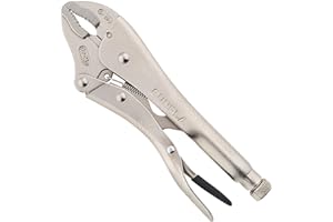 Gunpla Curved Jaw Locking Pliers 10inch/250mm, CR-MO Heavy Duty Alloy Steel Vise Grips with Anti-Slip Handle for Clamping, Tw