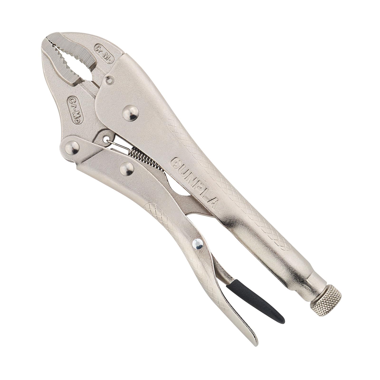 Gunpla Curved Jaw Locking Pliers 10inch/250mm, CR-MO Heavy Duty Alloy Steel Vise Grips with Anti-Slip Handle for Clamping, Twisting, Gripping, Holding, Cutter Welding, Fastening Multifunction Tool