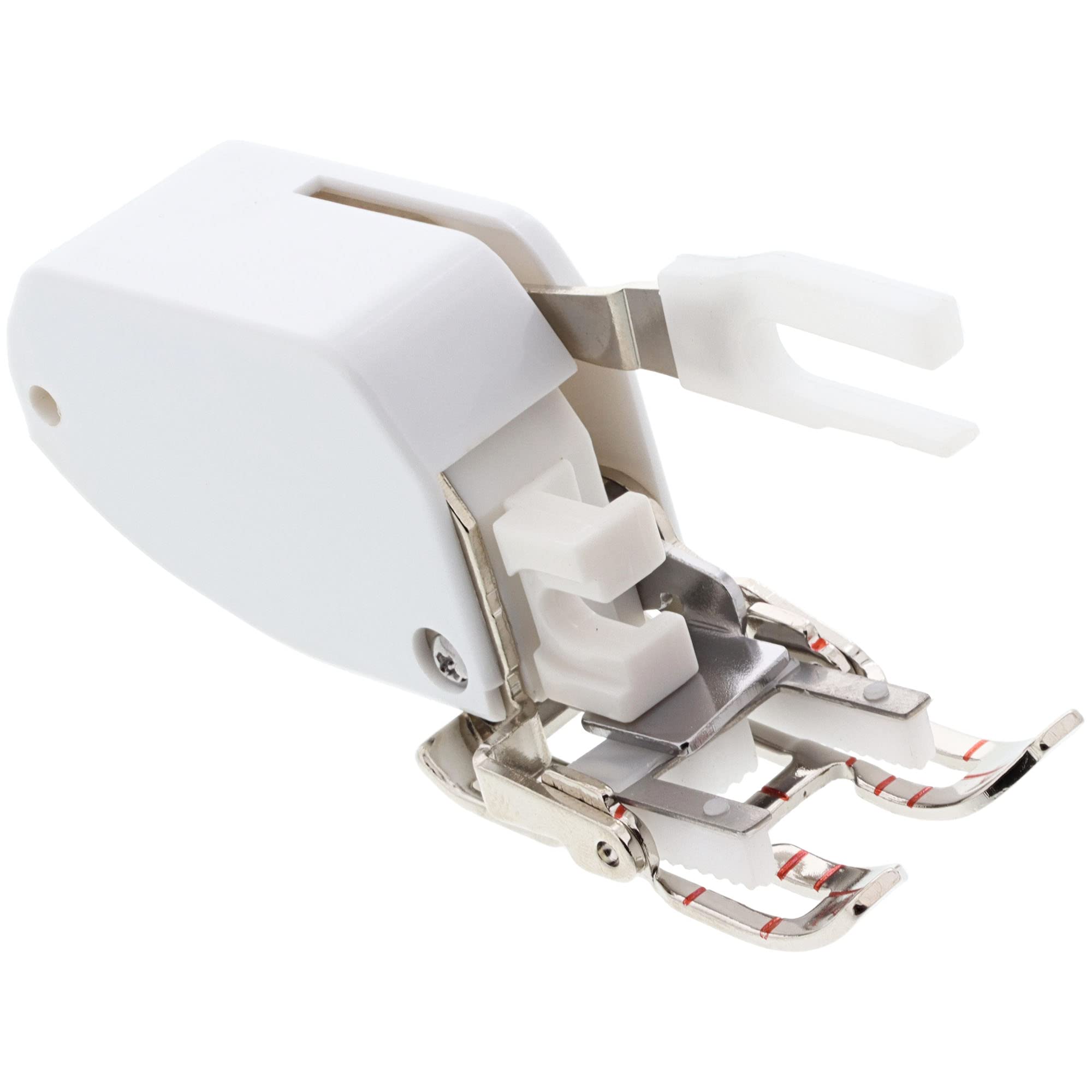 Sewable Open Toe Walking Foot with Adjustable Guide | Fits Low Shank Sewing Machines - Brother, Janome, Singer, and More | Even Feed Foot for Quilting and Sewing Multiple Layers