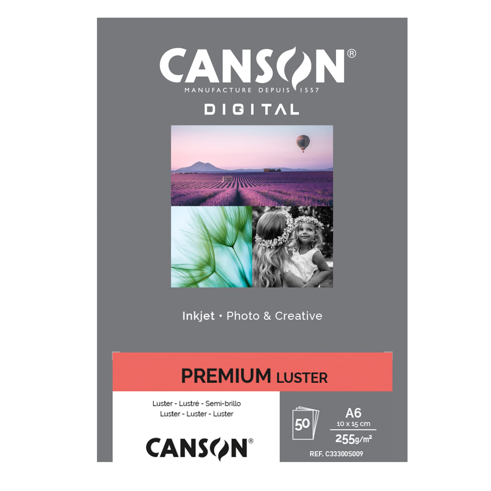CANSON Performance Digital Photo Paper Box, 4"x6", 255gsm, Lustre White, 50 Sheets, Ideal for Professional Photographers