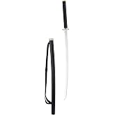Metallic Katana Ninja Sword and Sheath Costume Prop - 39" Long Plastic Sword and Sheath for Ages 4+