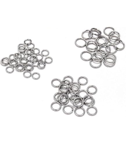 50 Anneaux Fendus Double Boucle 10mm - Connecteurs Nickelés Pour Porte-clés, Loisirs Créatifs, Bijoux DIY - 5