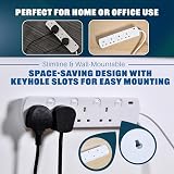 MERCURY 4 Gang Extension Lead 2 Metre White with Individual Switches Fused Plug view 3