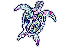 VINYL JUNKIE GRAPHICS Sea Turtle V3 Car Truck Window Laptop Vinyl Decal Sticker (Key west)