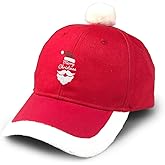 KKMKSHHG Merry Christmas Hat Unisex Adult Vintage Adjustable Santa Baseball Cap Red/White