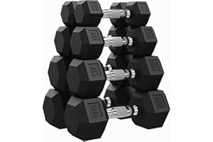 100 lbs Hex Dumbbell Set, PVC Coated Weights Dumbbells, Non-Slip & Anti-Roll Hand Weights for Home Gym Strength Training, Pac