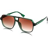 FEISEDY Retro Square Aviator Sunglasses Women Men 70s Vintage Trendy Plastic Frame Sun Glasses B4158