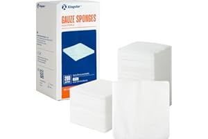 K KINGSTAR 200 Pack 4x4 Inch Gauze Sponges 8-Ply, 100% Cotton Large Gauze Pads for Wound Care, Highly Absorbent Bulk Hospital-Grade First Aid & Surgical Dressing