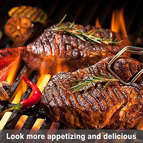 BBQMall 16 7/8" Porcelain Enameled Cast Iron Grill Cooking Grates for