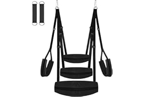 BDSM Sex Swing, Heavy Duty Sex Swings with Door Hanging Straps Adjustable Sex Sling Comfortable Padded Cushion, Bondage Swing
