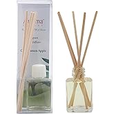 Aroma Galaxy Green Apple & Cinnamon Reed Diffuser Set, 1 Oz Set with Refill Pack Scented Diffuser with 6 Sticks Home Fragrance Reed Diffuser for Bathroom Shelf Decor
