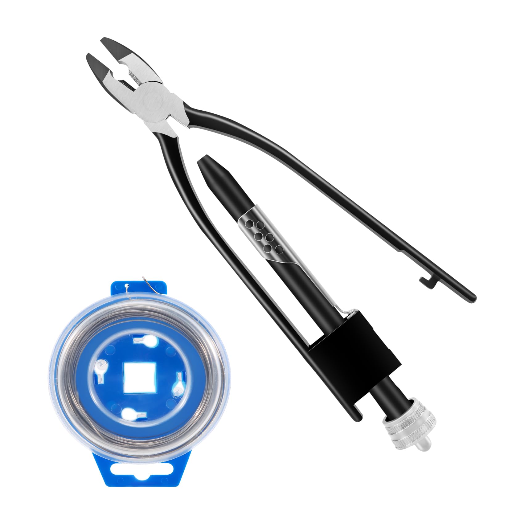 Sknrlko 9 inch Aircraft Safety Wire Twisting Pliers Set Lock Twist Twister Tool / 15M Roll 0.7mm Stainless Steel Safety Lock Wire