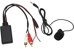 Gorgeri Bluetooth AUX Module 2 RCA Cable Adapter with Hands‑Free Microphone