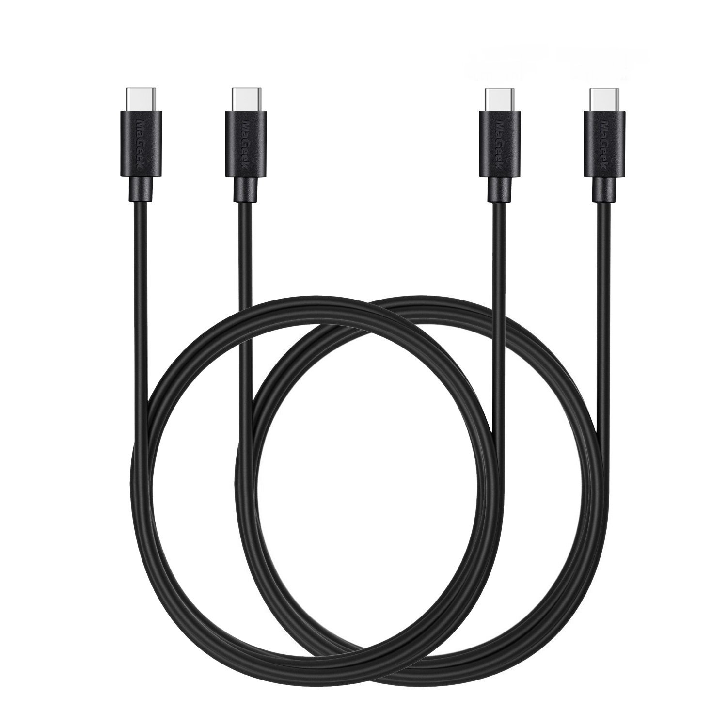MaGeek USB Type C To Type C Cable, (2-Pack, 1.8m) Extra Long USB-C to USB-C 2.0 Cables for Samsung Galaxy S23,S22,S21,S20,S10, A90,A80,A70,A60,A50, Note 20, Huawei, Xiaomi, Google Pixel (Black) — image 1