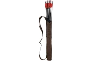 Valhalla Gear, Classic Archery Back Quiver with Adjustable Shoulder Strap, Rustic Bag for Arrows, Shooting and Training Accessory, Full Grain Leather, Handmade, Bourbon Brown