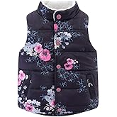 Mud Kingdom Puffer Vest Girls Floral Fleece Lined 3-10 Years