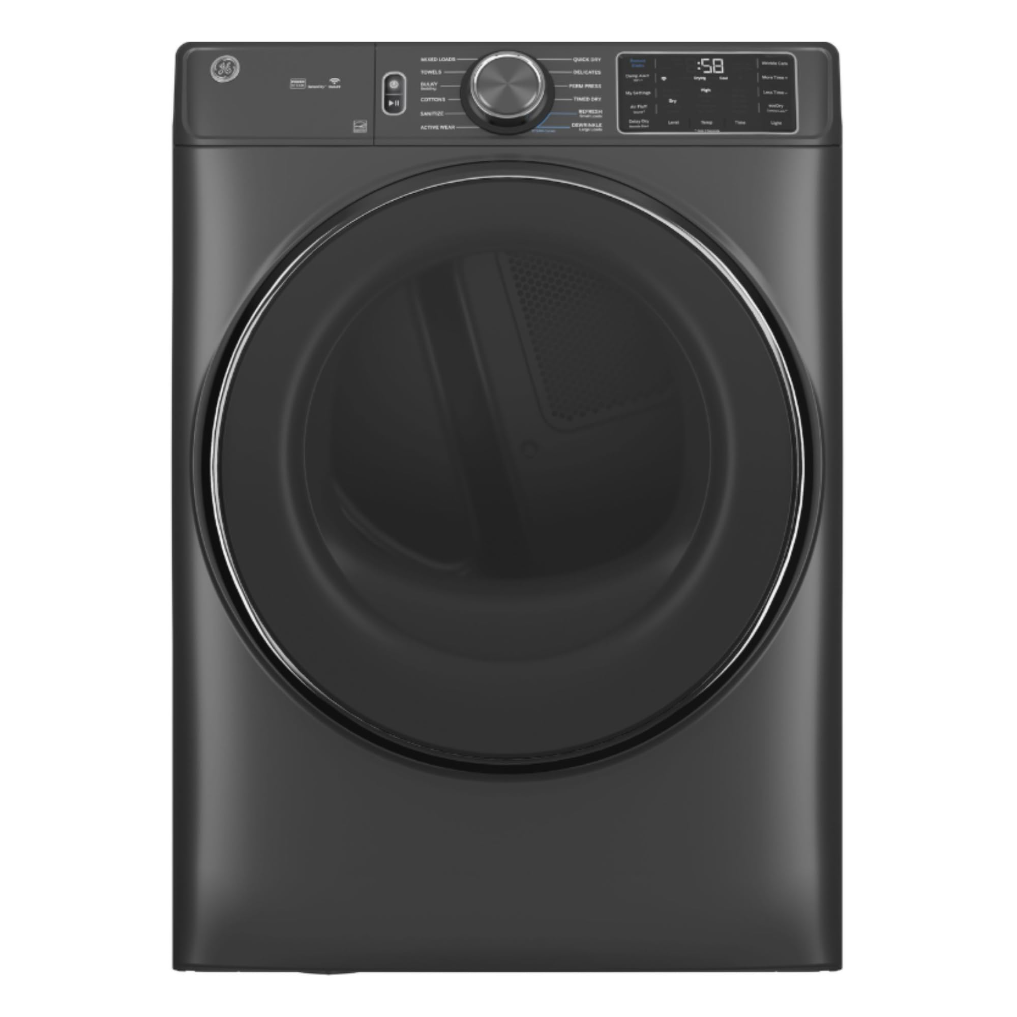 Photo 1 of GE GFD65ESPVDS 7.8 cu.ft. Smart Front Load Electric Dryer in Carbon Graphite with Steam