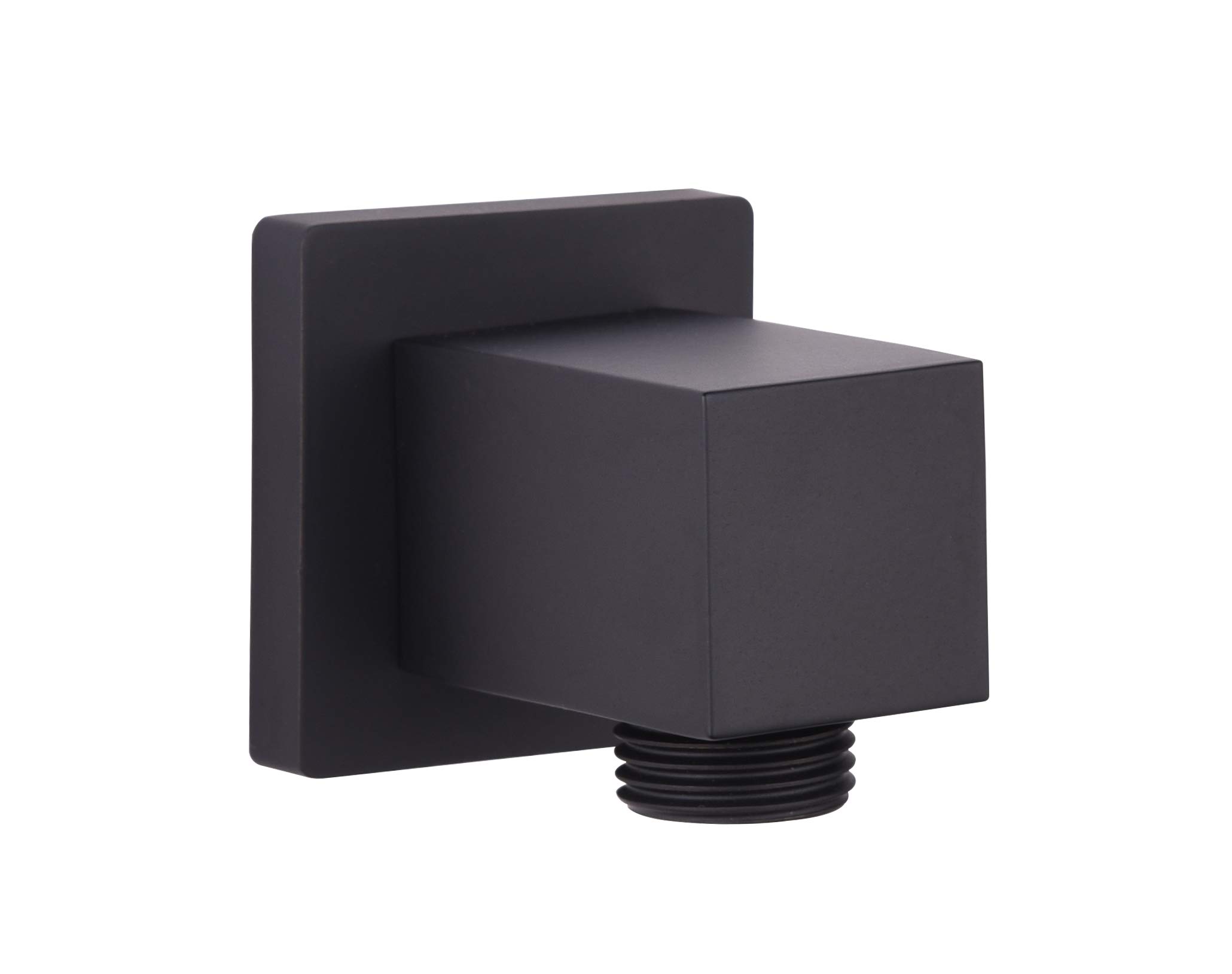Keenware KSA-187 Lunar Square Brass Shower Wall Elbow Outlet, Black