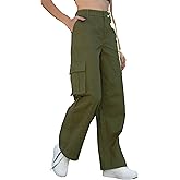 PaletteFit Cargo Pants for Women High Waisted Women's Y2K Baggy Casual Pants with 6 Pockets and Elastic Waist
