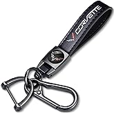 Genuine Leather Car Keychain for Corvette C8 C7 C6 C5 C4 Z06 Key Chain for Men and Women Family Present Key Ring Accessories