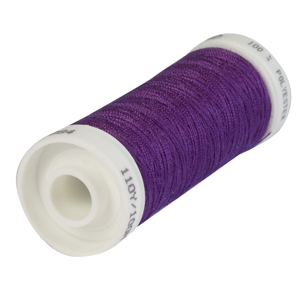 KORBOND Polyester All Purpose Thread – 500m Total – Purple - 5 x 100m Reels for Hand and Machine Sewing