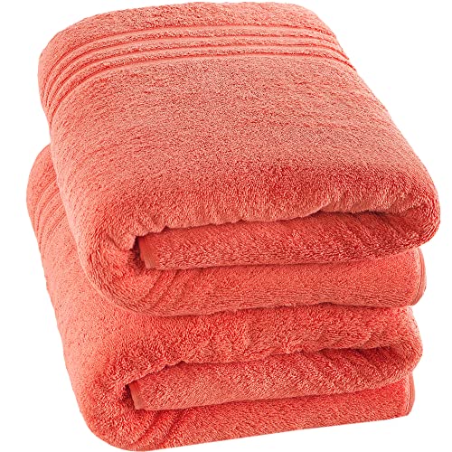 Hawmam Linen Jumbo Large Bath Sheets Towels 2-Pack 35 x 70 Inches