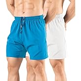 Gaglg Men's 5" Running Shorts 2 Pack Quick Dry Athletic Workout Gym Shorts with Zipper Pockets