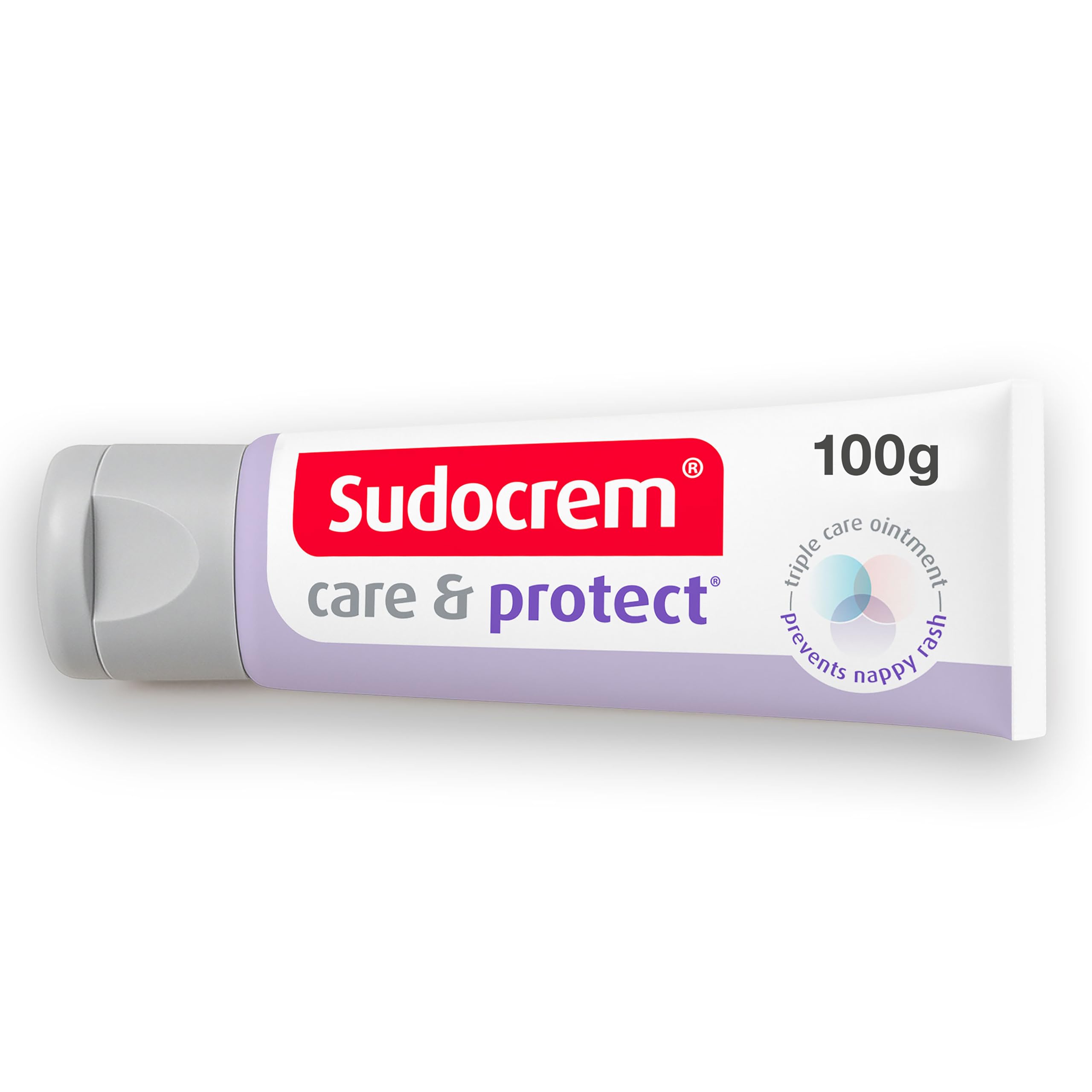 Sudocrem® Care & Protect™ Nappy Cream - Triple Care Ointment Protects Against Nappy Rash, 100g (Pack of 1)