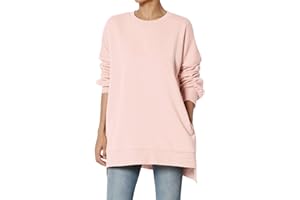 TheMogan Casual Oversized Crew Or V-Neck Sweatshirts Loose Fit Pullover Tunic S~3XL