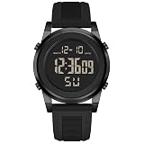MONDISOLT Military Silver Waterproof Sports Wrist Watches for Men Digital Tactical Mens Sport Watches Waterproof Military