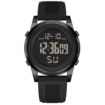 MONDISOLT Military Silver Waterproof Sports Wrist Watches for Men Digital Tactical Mens Sport Watches Waterproof Military