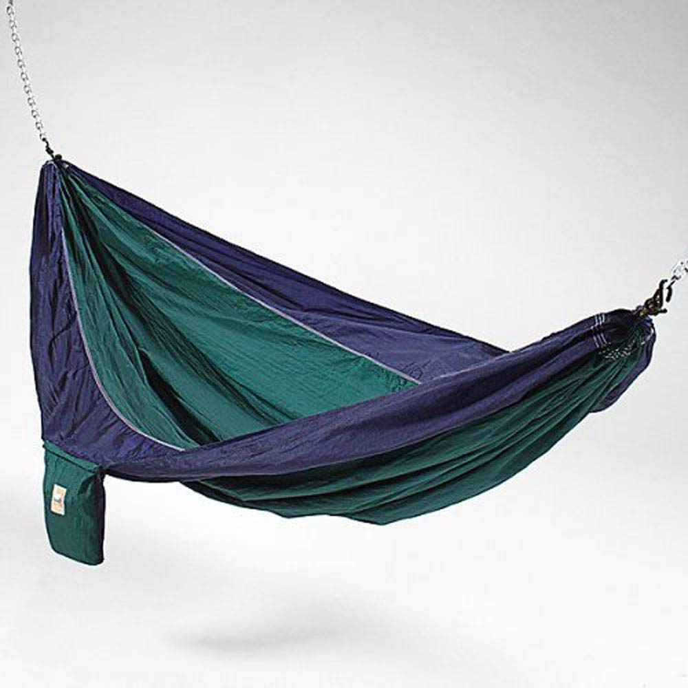 Hammaka Parachute Silk Lightweight Portable Double Hammock In Blue/Green