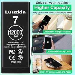 Luuzkla 12000mAh (2025 New Upgrade) Battery