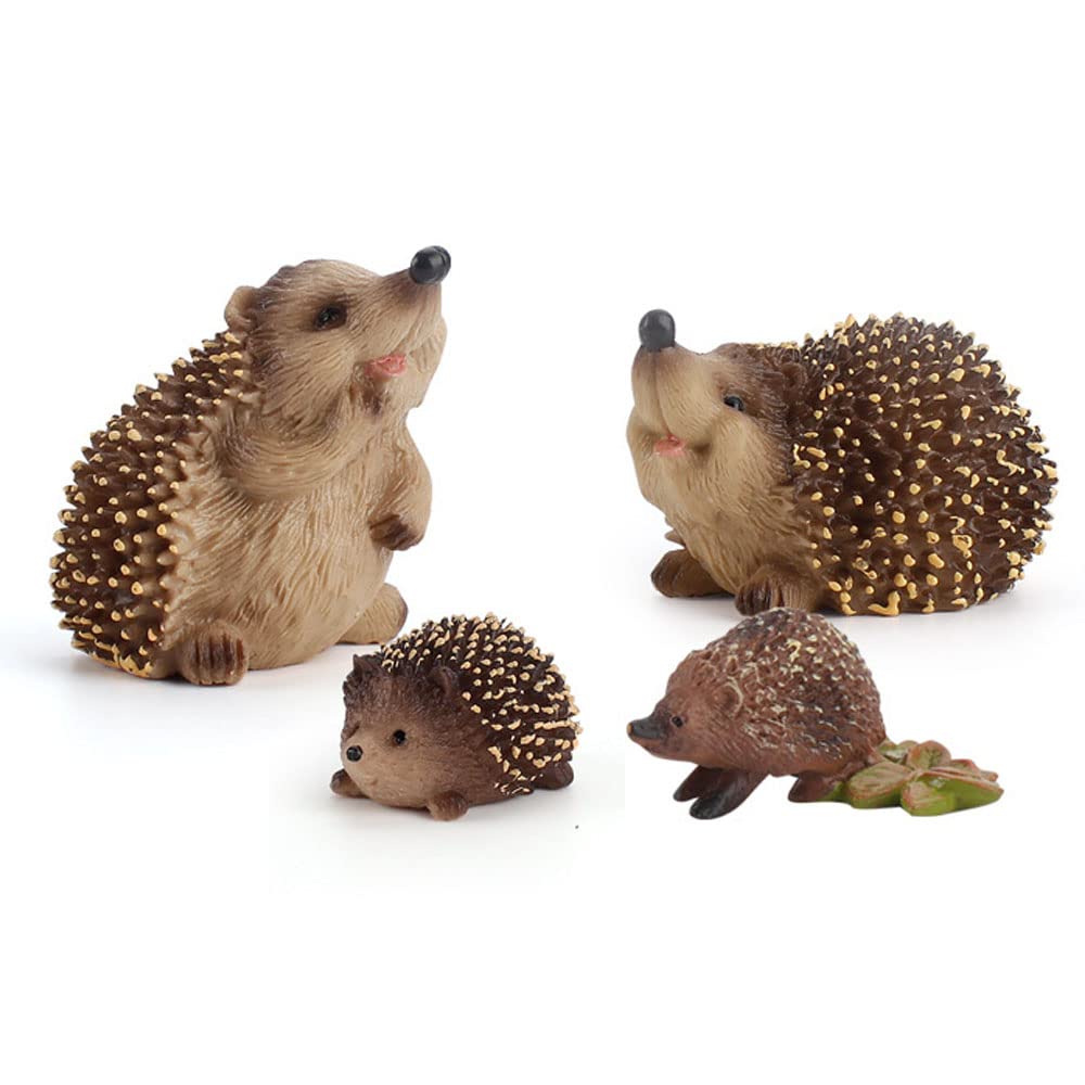 Romeeton Dollhouse Miniature Fairy Garden Figurine Hedgehog Statue Animal Dolls Outdoor Decoration