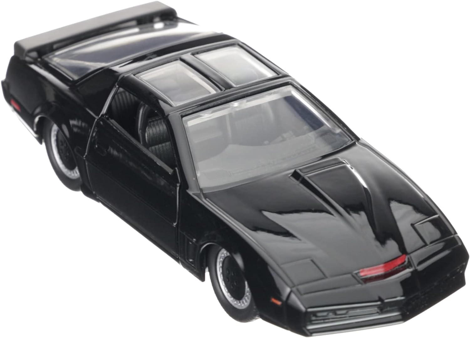 Jada Toys 253252000 Knight Rider K.I.T.T. - 1982 Pontiac Trans AM Modellauto, 1:32, Detail-Innenraum, Türen zum Öffnen, schwarz 6