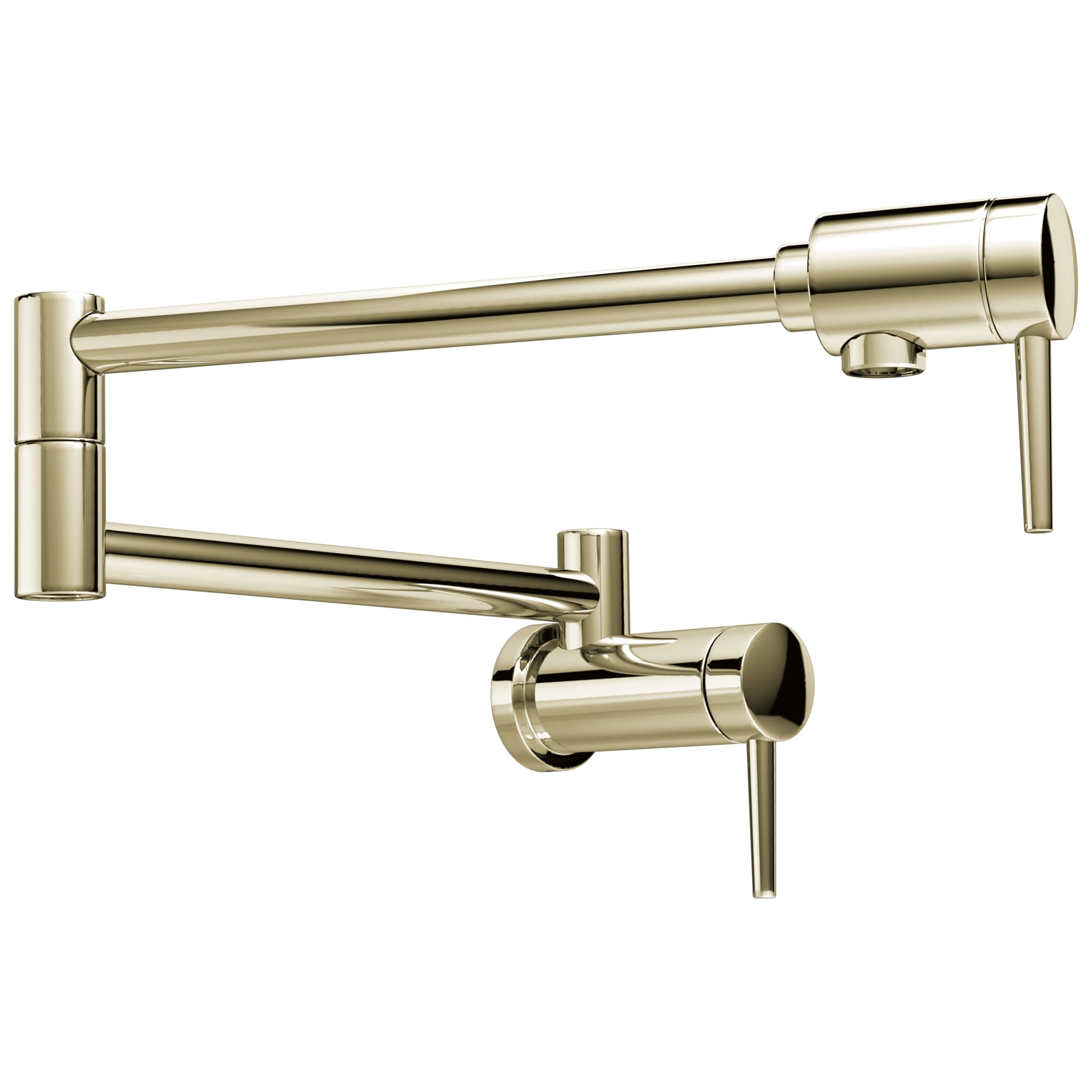 Delta Polished Nickel Modern Pot Filler Kitchen Faucet, Wall Mount Kitchen Faucet, Polished Nickel 1165LF-PN Image