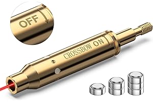 MidTen Crossbow Laser Bore Sight with On/Off Switch Red/Green Laser, Crossbow Bow Arrow Archery Laser Sight Tool, Laser Bores