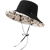 OVTKDTG Reversible Floral Pattern Bucket Sun Hats for Women- UPF50+ UV Protection, Foldable Brim, Floppy Beach Hat for Hiking